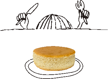 女の子がぼうろを食べているイラスト